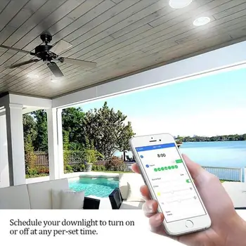 Smart Home LED Downlight Automatizace WiFi Přepnout Žárovky Pracovat S Alexa Google Domácí Asistent Inteligentní Život Tuya APLIKACE