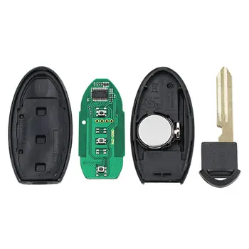 Smart Remote Key 2 Tlačítka 433 mhz FSK s PCF7952A Hitag 2 ID46 Čip pro Nissan Tiida 2017 s Vložit Klíč