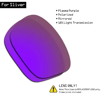SmartVLT Polarizované sluneční Brýle Náhradní Objektivy pro Oakley Sliver - Plasma Fialová