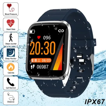 Smartwatch 2021 Muž Žena Plně Dotykový Smart Band Bluetooth Krevní Tlak Fitness Tracker Srdečního tepu Pro IOS Android