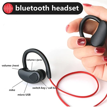 Sportovní Bluetooth Sluchátka Bezdrátová Sluchátka Bluetooth Headset Vodotěsné, snížení hluku, s Mikrofonem pro android, ios telefony
