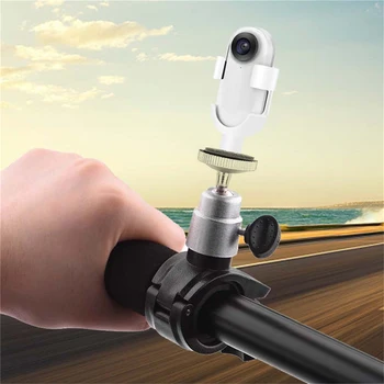 Sportovní Kamera Upevňovací Držák Clip + Kolo Stát Selfie Stick pro Insta360 Jít Příslušenství Fotoaparátu