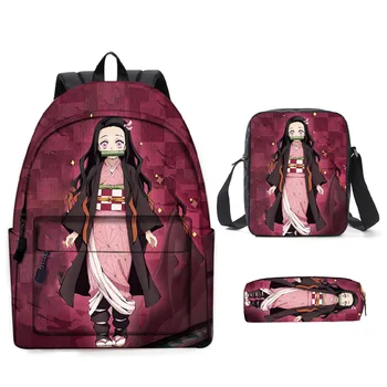 Spot modely Demon Slayer Dívky student školy, taška Anime batoh Chlapci