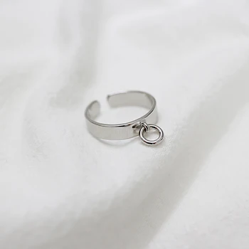 Springlight Minimalistický Dutý Kruh Ring Real 925 Sterling Silver Kreativní Ručně vyráběné Značkové Jemné Šperky, Prsteny pro Ženy Dárek