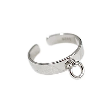 Springlight Minimalistický Dutý Kruh Ring Real 925 Sterling Silver Kreativní Ručně vyráběné Značkové Jemné Šperky, Prsteny pro Ženy Dárek