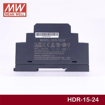 Stabilní ŘÍCT NO 15W Průmyslový DIN Rail Napájení HDR-15-24 24V 0.63 TO meanwell HDR-15 Jeden Výstup
