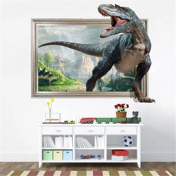Starověké čas dinosaura samolepka na zeď ložnice domácí dekorace jurassic období, zvíře, filmový plakát, samolepky na zeď pro děti pokoje