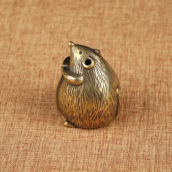 Starožitné Bronzové Štěstí Myši Socha Přinést Bohatství Domů Feng Shui Dekorace Ornament Mědi Zvěrokruh Zvíře Krysa Figurky Řemeslo Dekor