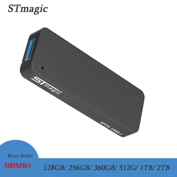 STmagic SPT31Mini Přenosný M. 2 SSD, USB3.1 Solid State Drive 128GB/256GB/360GB/512G/1TB/2TB Rychlost Čtení 500 MB/s pro PC Smartphone