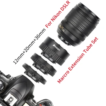 STŘÍLET Automatické Ostření Makro Extension Tube Kroužek Sada pro Nikon D3200 D3300 D5600 D7100 D5300 D7200 D7500 D3100 D90 D5100 D5500 D4 DSLR