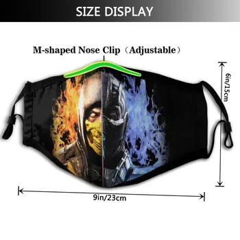 Sub Zero Ústí Maska na Obličej Mortal Kombat X Obličejové Masky Vtipné Kawai s 2 Filtry pro Dospělé