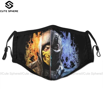 Sub Zero Ústí Maska na Obličej Mortal Kombat X Obličejové Masky Vtipné Kawai s 2 Filtry pro Dospělé