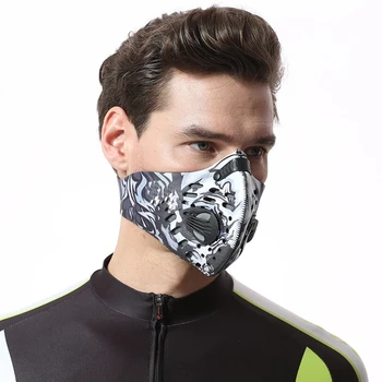 SUPER Anti-Znečištění Maska na Obličej MTB Cyklistické Ústa Masky PM 2,5 Prachu aktivní Uhlíkový Filtr pro Školení Masker obličejový Štít