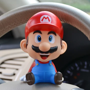 Super Mario o 'Maleo Bratr Shake Hlavu Panenky, Auto Příslušenství, Vnitřní Auto Příslušens Domácnosti, Ozdoby na Stůl Mobil Mount