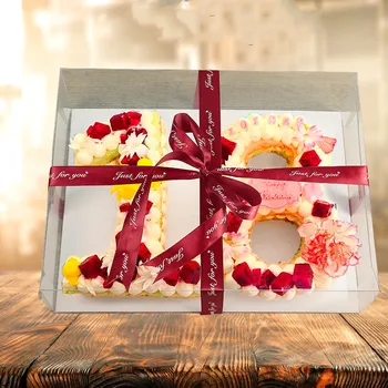 Super velký transparentní balení box květ košíček květinové dárkové krabice případech narozeninový dort box red single layer cake kontejnery