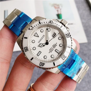 Světelný náramkové hodinky Švýcarské luxusní značky přizpůsobit logo Bílá voda ghost Automatické mechanické hodinky Kvalitní AAA Nerezové oceli