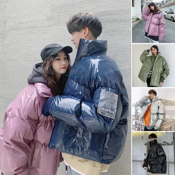 Světlé Puffer Bunda pánská Zimní Oblečení Korean Módní Pár Lyžařské Nepromokavé Polstrovaný Kabát Plus Velikost Načechraný Streetwear Nárameníky