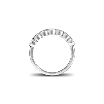Svůdné Polštář Stříbrný Prsten s Jasnou CZ 925 Sterling Silver Šperky Doprava Zdarma