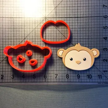 Sweent srdce opice tvar fondant cookie frézy Kapucínský opice, silueta suchar nástroje 3D tištěné cookie razítko