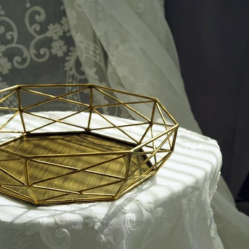 SWEETGO Geometrický Tvar Vaničky Vintage Gold/Silver Košíček Nástroje pro Dezert Duté Tabulky, Zdobení Basket Dort Stojí