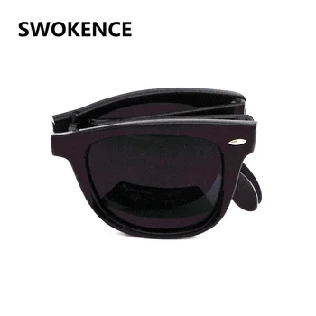 SWOKENCE Klasický Design Barevné Zrcadlo Skládací sluneční Brýle & Case Muži Ženy Skládací Přenosný UV400 Open Air Brýle SA14