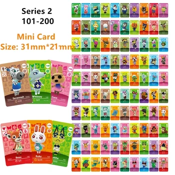 Série 1 2 3 4 100ks Animal Crossing Mini NFC Vesničané Herní Karty ACNH Ntag215 Kategorie Uvítací Karty NS Spínač Wii U
