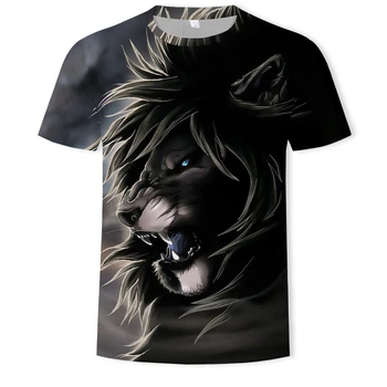 T-shirt zvíře Muži/Ženy 3d lion king t shirt digitální Tisk Navržen Stylové Letní sportovní krátké rukávy Topy Clothin