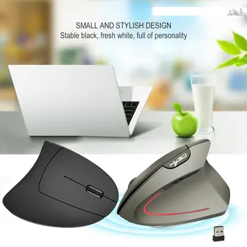 T22 Bezdrátová Myš Ergonomická Optická 2.4 G 800/1200/1600DPI Barevné Světlo Zápěstí Léčení Bluetooth Vertikální Myši pro PC