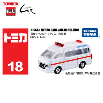 TAKATA TOMY TOMICA Odlitek Slitiny Mini Auto Vehicels Model, Chlapec, Hračky 18 NISSAN NV350 CARAVAN Ambulance