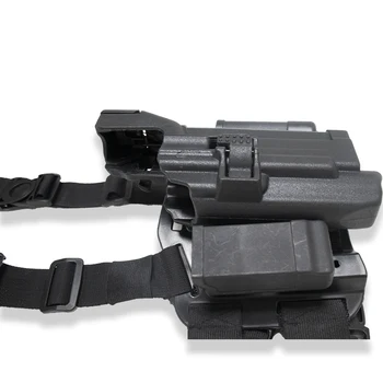Taktická Nastavitelná Noha Pouzdro na Pistoli Platformu pro HK USP Compact s Baterkou Stehenní Pistolové Pouzdro Střelba Lovecké Doplňky