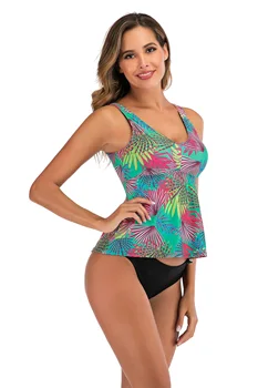 Tankiny 2020 Mujer Tisk Biquini Bez Ramínek Plavky Plavky Ženy Brazilské Nové Plavky 2 Kusy Vikinis Para Trikini 3 Barvy