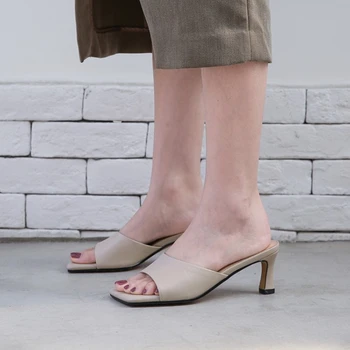 Taoffen Nový Příchod Ženy Sandály Boty Módní Vysoce Kvalitní Pravé Kůže Boty Ženy Zvláštní Zvláštní Podpatky Obuv Velikost 34-39