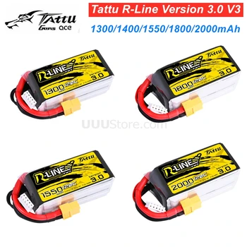 Tattu R-Line 1300/1400/1550/1800/2000mAh Verze 3.0 V3 120C 4S 6S 4.2 V Lipo Baterie XT60 Konektor FPV Racing Drone RC Quadcopter