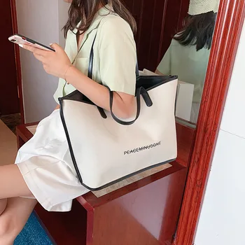 Taška přes rameno letošní Populární velkokapacitní Taška 2020 Nové Ženy Pytel Módní Divoké Tote Bag Design Nika