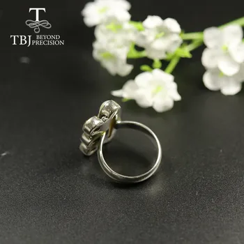 TBJ,Ruční ženy, Prsten, šperky s přírodními mop a mix drahokam šperky 925 sterling silver jedinečný design pro ženy, nejlepší dárek