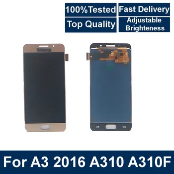 Testovány Pro Samsung Galaxy A3 2016 A310 A310F A310H A310 LCD Displej Dotykový Displej Digitizer Shromáždění S ovládání jasu