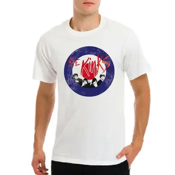 The Kinks, mod hudební skupina kapela pánské bílé tričko
