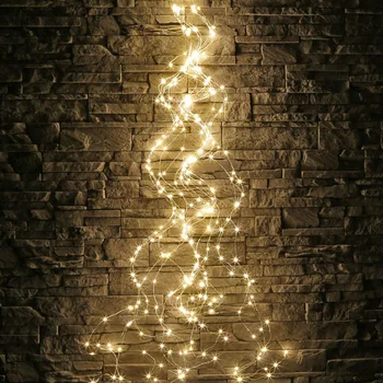 Thrisdar 600 LED Solární Révy Větev Světla Měděného Drátu Vánoční Světla Solární Řetězec Víla Světla Pro Zahrady, Dvorku Strom Světlo