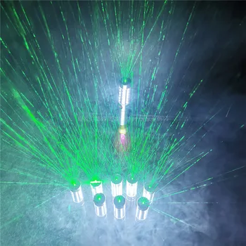 Thrisdar LED Blikající Šampaňské Hůl S Zelené Laserové Světlo Šampaňské Víno Láhev Služby Prskavka Strobe Baton Strobe Držet