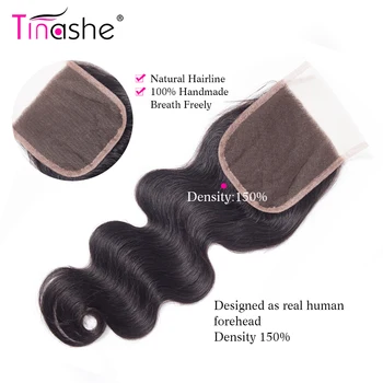 Tinashe Brazilské Tělo Vlna 4x4 Krajky Uzavření Transparentní Krajky Uzavření Remy Lidské Vlasy 4x4 Krajky Uzavření Zdarma Blízkém Tři Části