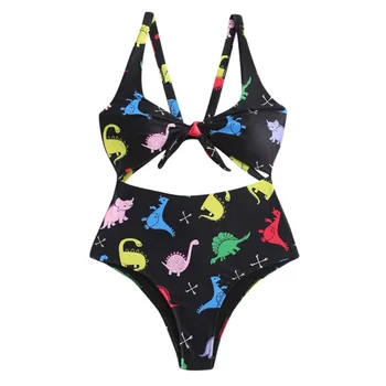 Tištěné Ženy Trubice Jednu Kusů Bikini Set Vysoký střih s Vysokým Pasem Plavky Set Plavky Mujer Bikiny, Monokiny #26