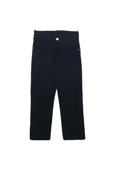 Tmavě modré Chlapce plátěné kalhoty s elastickým pasem úprava školy denně, zvláštní příležitosti bavlny casual kalhoty modely