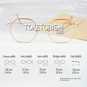 Toketorism Designer Optické Rámy Módní Trendy Brýle pro Krátkozrakost Předpis, Ženy, brýle