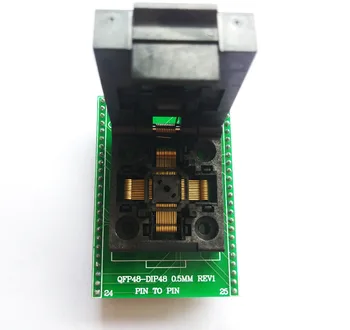 TQFP48 QFP48 na DIP48 0.5 mm Pitch LQFP48 na DIP48 Programovací Adaptér MCU Test IC socket Programátor adaptér Zásuvky