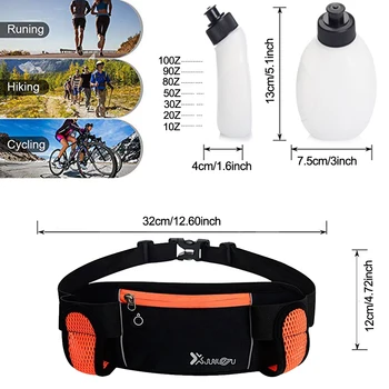 Trail Dual Pocket Běží Bag Běží Maraton Pás Pás Pro Telefon Unisex Sportovní Ledvinka Fitness Láhev S Vodou Pasu Pack