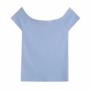 Tričko Ženy Módní Ležérní Solidní Off Rameno Krátký Rukáv Topy Poleras Camiseta Mujer Top Ženy Harajuku T Shirt Haut Femme