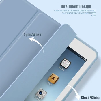 Trojdílné Smart Case pro iPad 10.2 inch 2019 7. Gen , Auto Spánek/Probuzení Lehká PU Kůže Stojan Pouzdro pro iPad 10.2