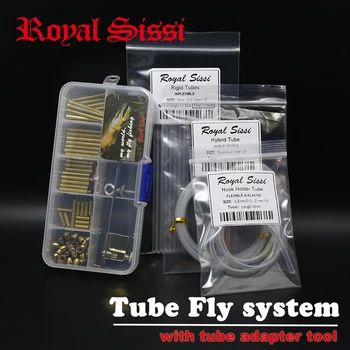 Tube fly vázání systém combo s fly trubice, adaptér, tool & mosaz trubky plešoune &linner trubky lososa, steelhead vázací materiály
