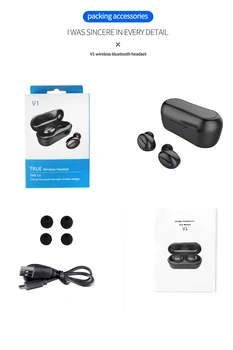 Ture Bezdrátová Sluchátka V1 TWS In-Ear Bezdrátová Bluetooth 5.0 Sluchátka Šumu Herní Sluchátka Sportovní Stereo Sluchátka