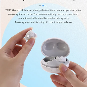 TWS Bluetooth T2S Bluetooth 5.0 Sluchátka Nabíjecí Box Bezdrátová Sluchátka hi-fi Stereo Vodotěsný In-ear Sluchátka HD Volání s mikrofonem